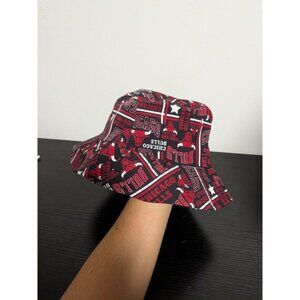 Ultra Game Chicago Bulls NBA Bucket Hat All Over Print Red Black One Size